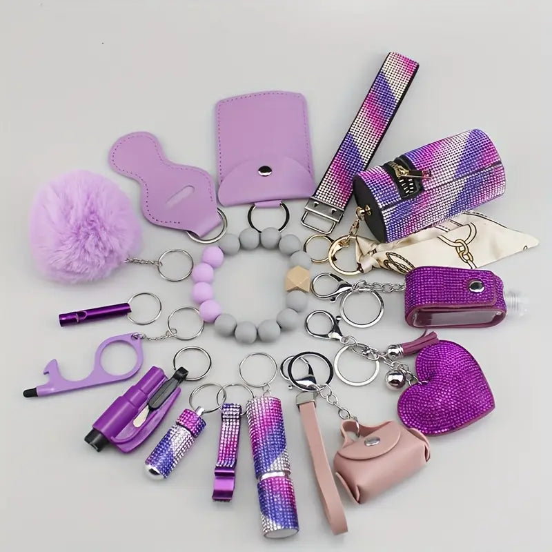 PORTE-CLES DE DEFENSE 15 PIECES A MOTIF