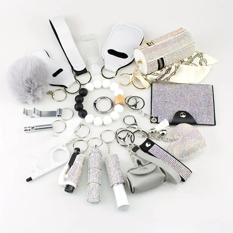 PORTE CLE DE SECURITE POUR FEMME 18 PIECES
