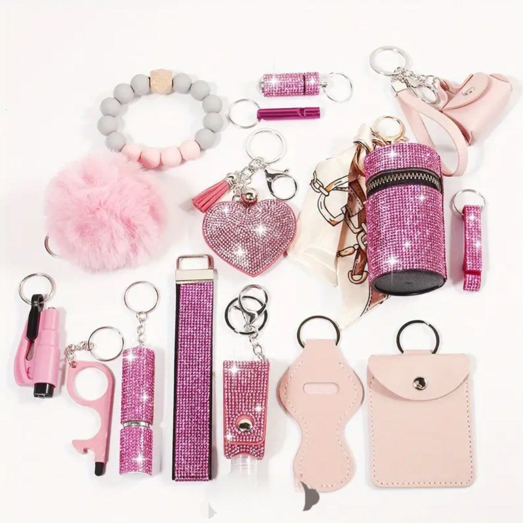 PORTE CLE DE DEFENSE POUR FEMME 15 PIECES