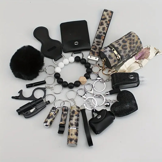 PORTE-CLES DE DEFENSE  15 PIECES A MOTIF